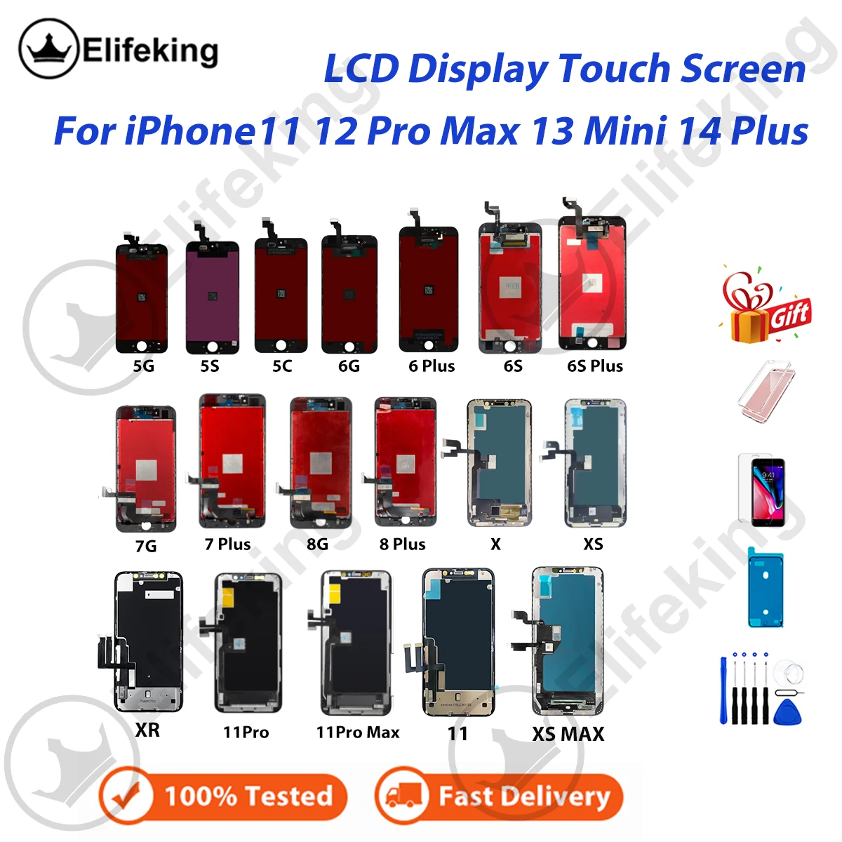 Display Lcd Per Iphone Lcd Iphone X Xr Xs 12 13 Pro Max 13 Mini 14 Plus Sostituzione Touch Screen Per Iphone 6 7 8 6S Plus