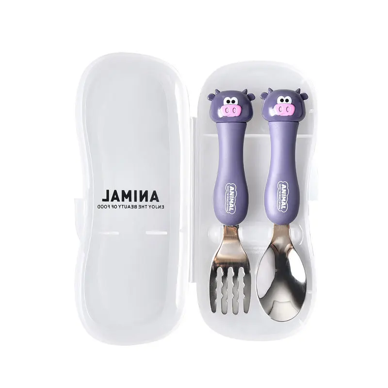 Tableware Cartoon Kids Spoon and Fork Set Dessert Spoon for Children Fork Baby Gadgets Children's Cutlery for Kids