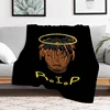 RIP Juice Wrld Rapper Blanket Fluffy Soft Blankets for Bed Furry Winter Warm Throw Sofa & Throws Double Decorative Custom Fleece 3