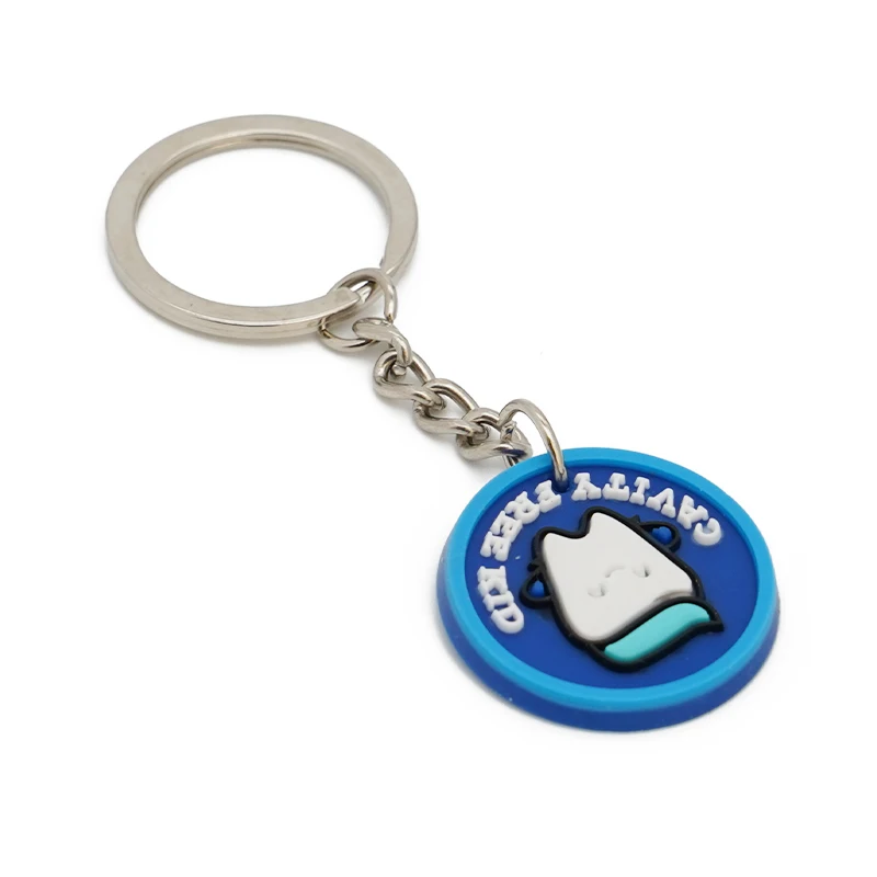 10pcs Tooth Shape Model Keychain PVC Keyring Cartoon Lovely Girls Kids Gift Pendant Teeth Key Chain