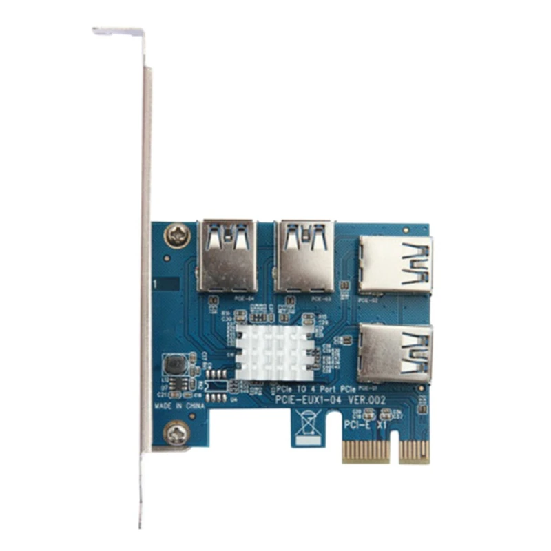 

PCI-E адаптер 1 к 4 PCI-Express слот 1X к 16X USB 3,0 специальная карта расширения Pcie конвертер для майнинга BTC
