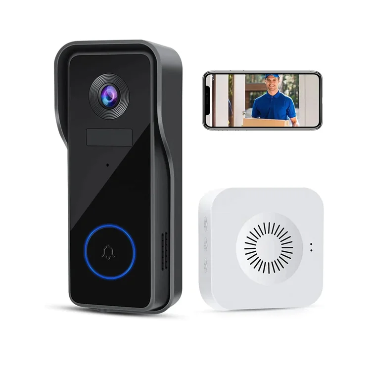 Perfect Quality Home Waterproof Smart Visual Wireless Doorbell with 2k Hd Camera smart wireless wifi video doorbell ip53 waterproof 1080p full hd home camera