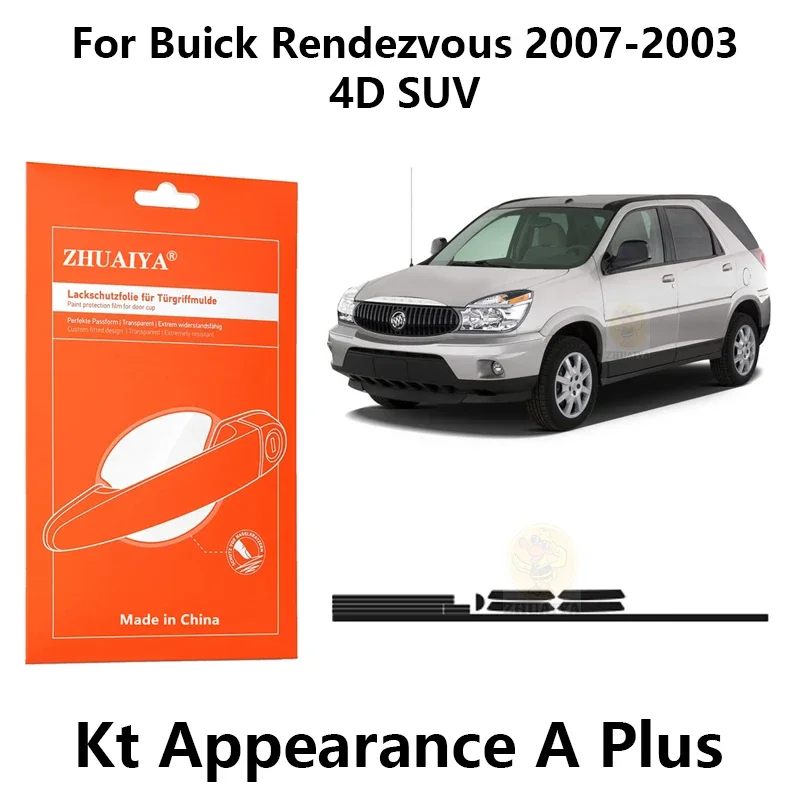 

Защита для края двери ZHUAIYA, защитная пленка на дверную ручку, термополиуретановая пленка PPF для Buick нисходящего внедорожника 2007-2003 4D, автомобильные аксессуары