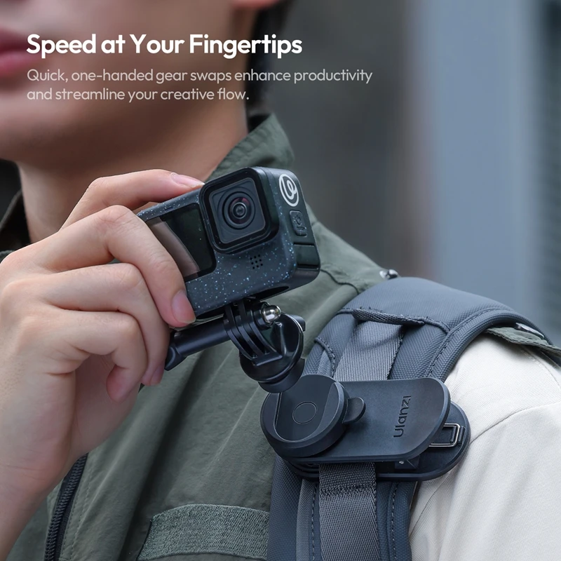 Ulanzi Quick-Release CK01 Basic Kit / CK02 Backpack Clip with 1/4" Thread for Photography Light Action Cameras Expansion Adapter