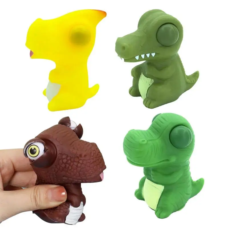 

Pop Out Eyes Squeeze Toy 4 Pcs Raised Eyes Animal Toy Fun Dinosaur Fidget Toys Stress Relief Poping Eyes Toys Christmas