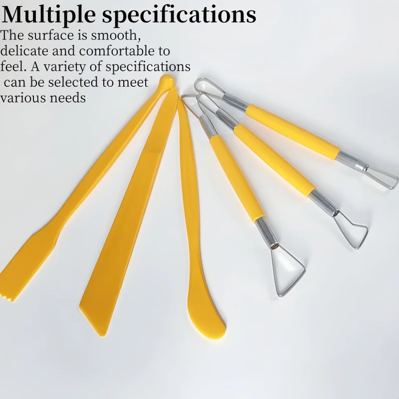 Pottery tools 6 plastic carving knives clay diy art scraper modeling tools set