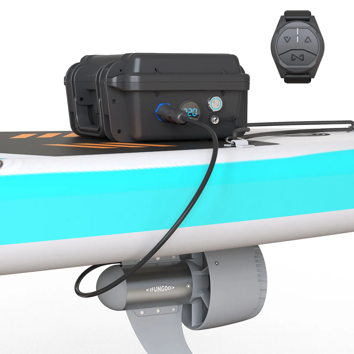 TRIMIX Motor Fins Y01 Propeller Thruster, 800Wh Battery 6 Hours Performance Big Thrust Propeller Thruster 3 Gears and One Reverse