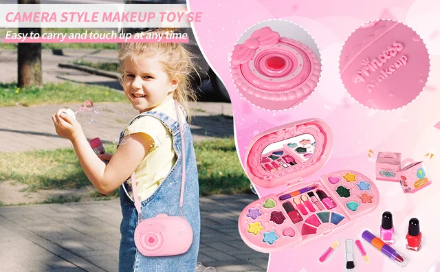 Makeup Kit For Girls Kids Washable Make Up Kits For Girls Real Girls Makeup  Kit For Kids Age 8-12 Beginners Little Girl Makeup - AliExpress