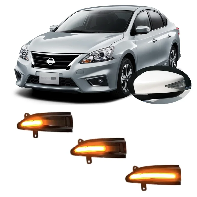 Nissan Sentra Sylphy B17 B17T BE0Z 2012 - 2019 다이내믹 LED 점멸기 표시기 미러 턴 라이트 신호 리피터