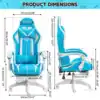 High Quality Gaming Chair RGB Light Office Chair Gamer Computer Chair Ergonomic Swivel Chair 2 Point Massage Gamer Chairs 6