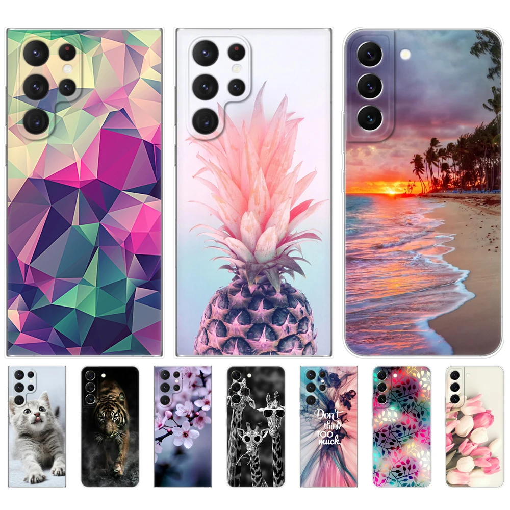 Per Samsung Galaxy S22 | S22 + | Custodia S22 Ultra 5G Per Samsung S22 Plus Cover Posteriore Per Telefono Galaxy 22 S 22 Paraurti Funda Silicon Tpu