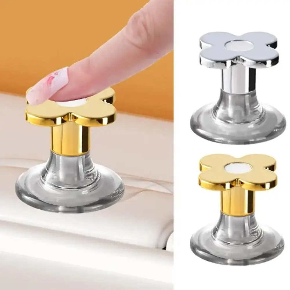 Description Picture 2 of itemFashion Plastic Flower Shaped Toilet Tank Button Universal Labor-saving Toilet Button Drawer Handle Toilet Lid Lifter Toilet