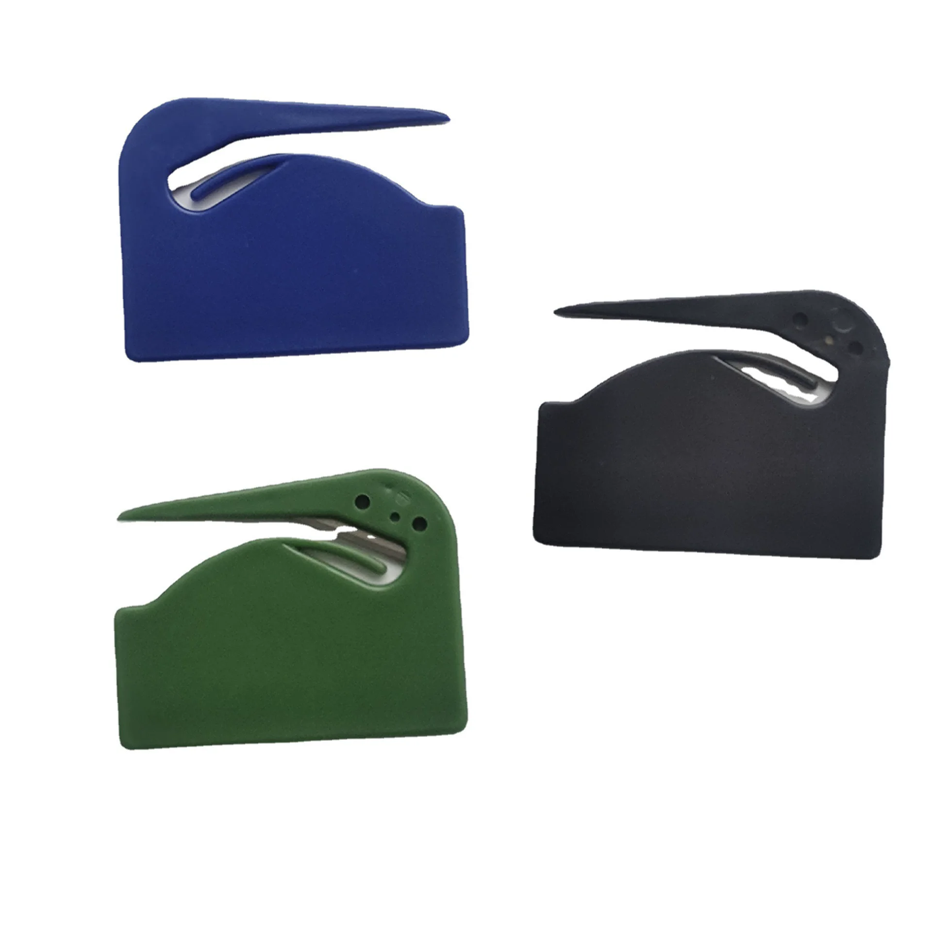 5PCS Durable Plastic Letter Mail Envelope Opener Knife Office Equipment Safety Paper Guarded Cutter Blade