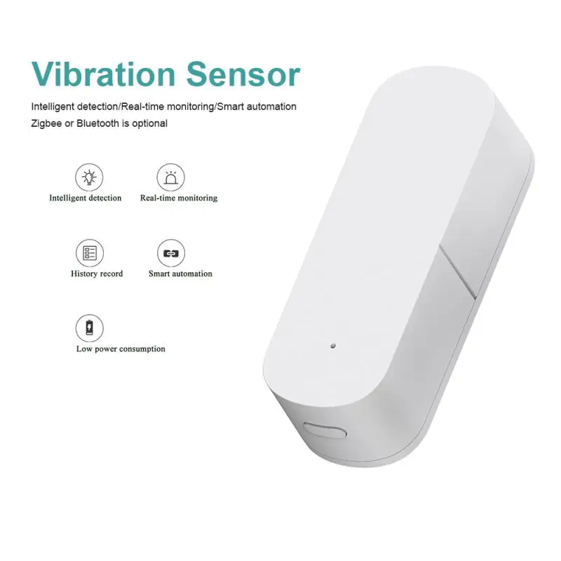 traffic light Aubess Zigbee Smart Vibration Sensor Detection Window Door Sensor Tuya Smart Life APP Notification Real-Time Motion Shock Alarm sound alarm device