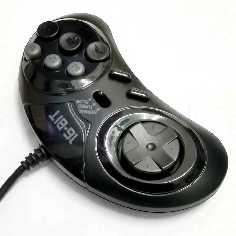 ユニバーサルハンドルゲームコントローラクラシック有線 6 ボタンセガ