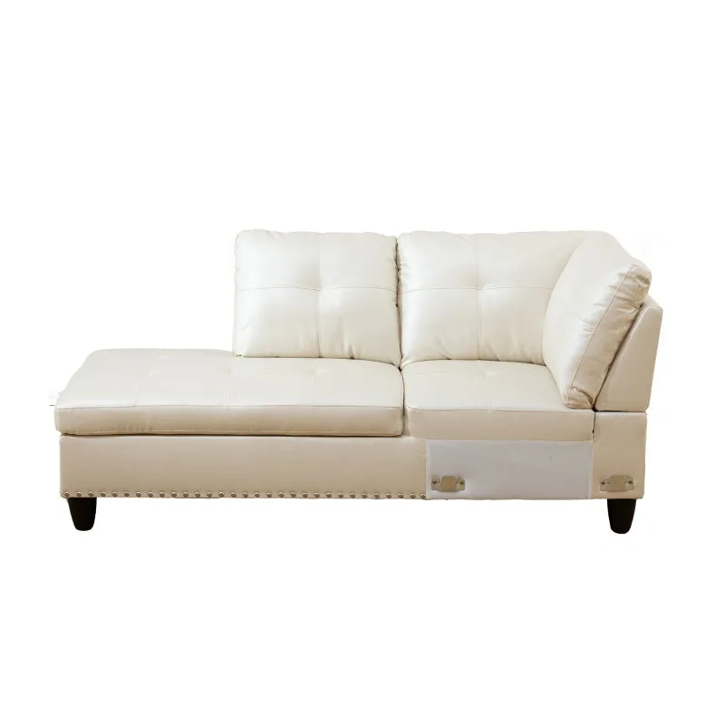 White Faux Leather Sofa Set 3