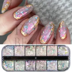 Iridescent Nail Glitter & Holographic Sparkle Flakes Set (JDP)