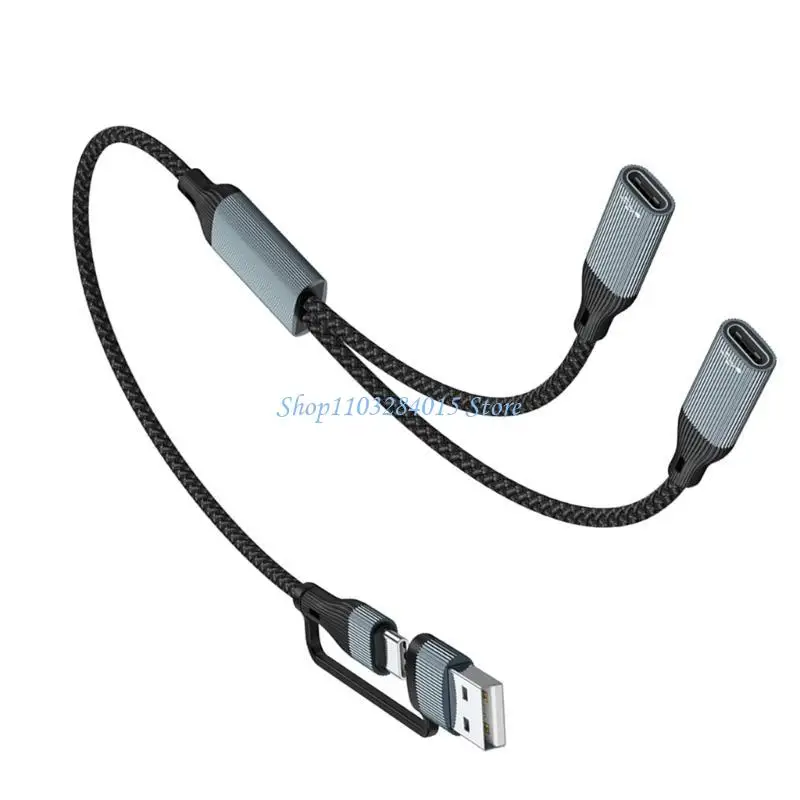R6FF 2/3 in 1 USB 유형 C 유형 C 전원 충전 데이터 호스트 OTG 허브 케이블 어댑터