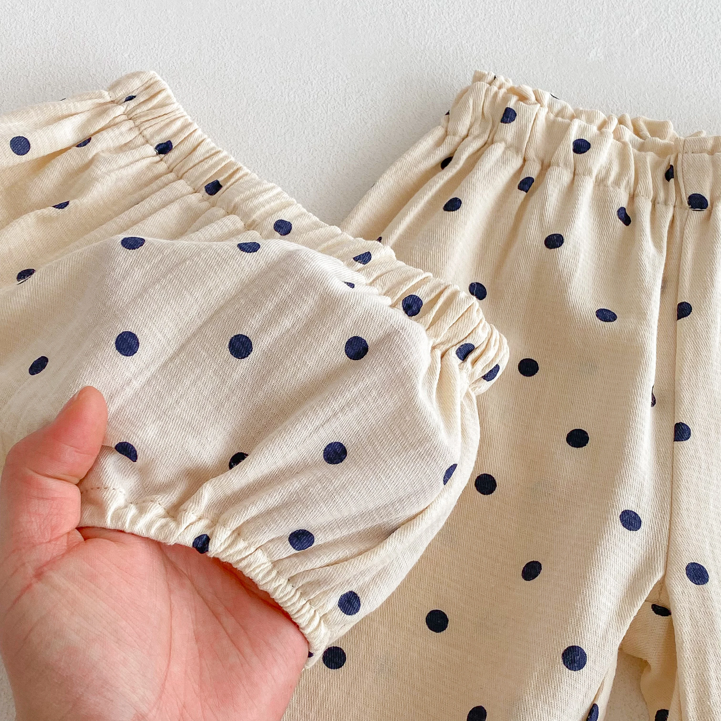 Infant Baby Pants Toddler Girls Polka Dot Linen Pants Newborn Bloomers Shorts Girls Casual Trousers Children Clothes baby trousers