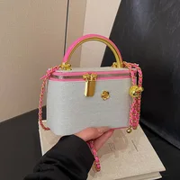 2025 luxe mode Denim femmes petit sac carré concepteur dames chaîne sacs à bandoulière loisirs Style britannique sacs à main 1