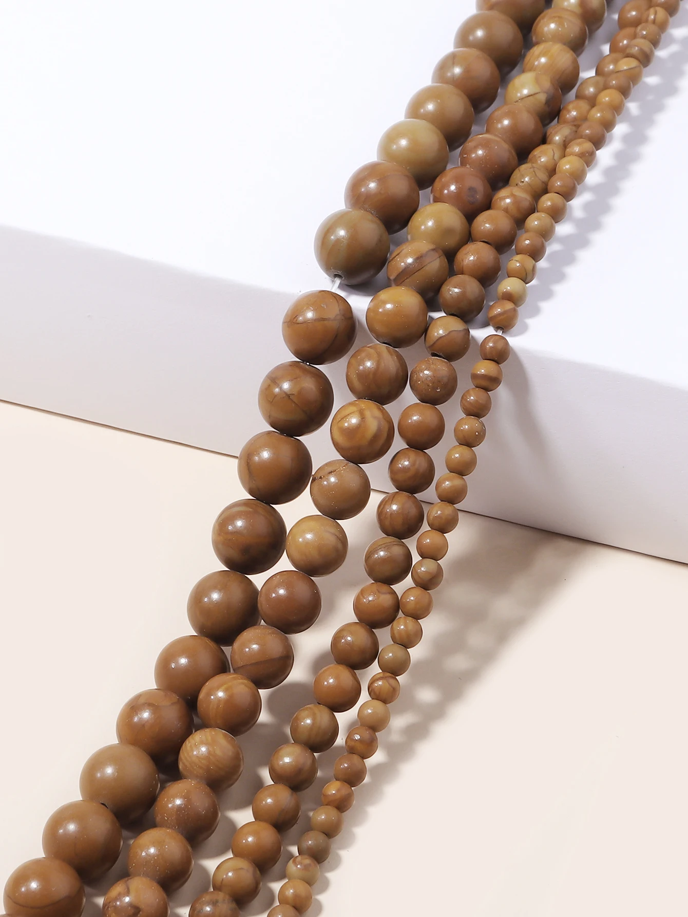 

Rttooas Quality Natural Yellow Wood Grain Round Bead Loose Bead Jewelry DIY Handmade Beaded Bracelet Necklace 4 6 8 10mm