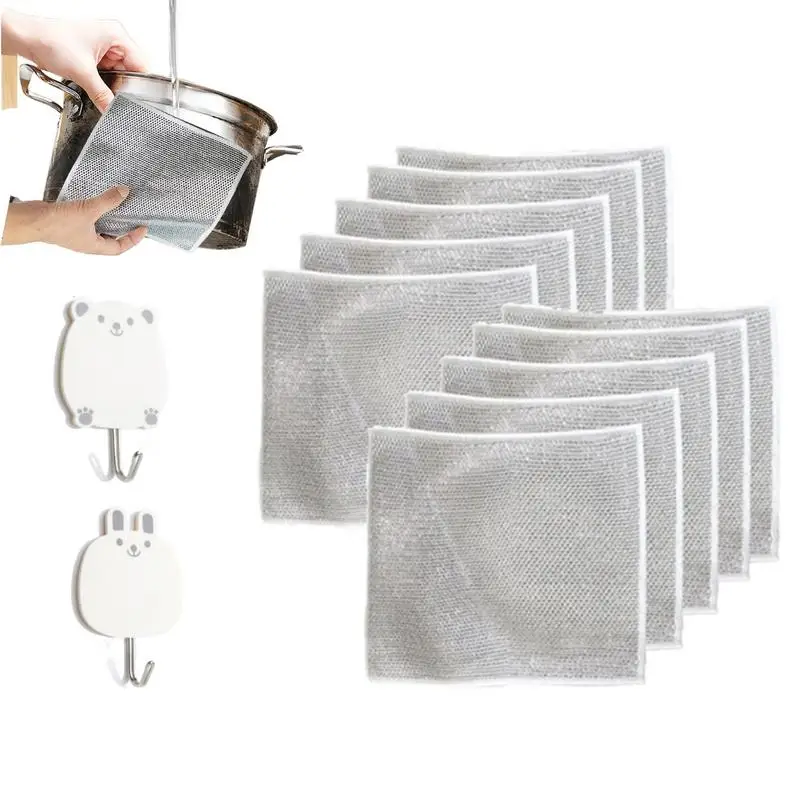 

Проволочные тряпки для мытья посуды, перчатки для мытья посуды, многоразовая тряпка для влажной и сухой посуды, многоразовая тряпка для посуды, тарелок, раковины, кухни