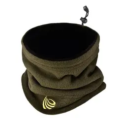 Winter Camping Fleece Neck Warmer & Half Face Mask for Cold Weather Outdoor Activities (Green)