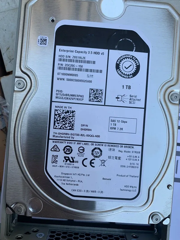 

R8h0n 0H0R8N 1TB 7,2 K SAS 3,5 12G HDD жесткий диск-ST1000NM0085 жесткий диск HDD