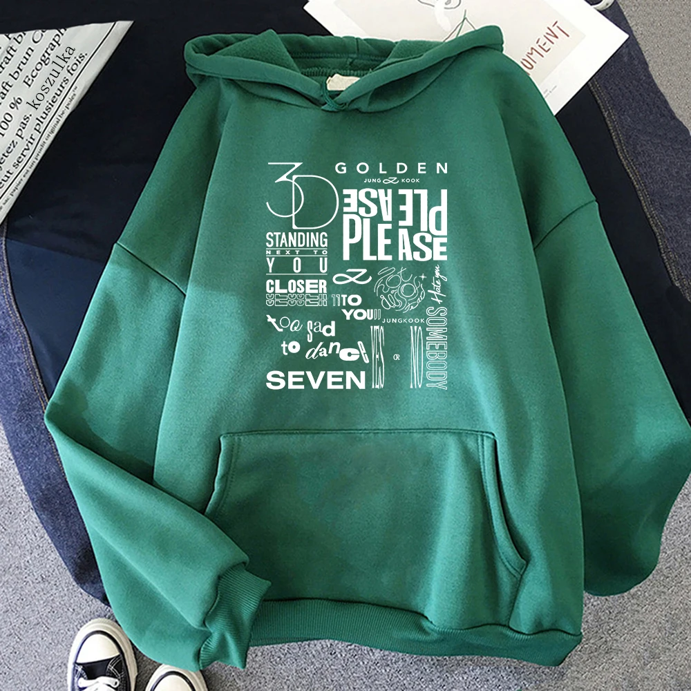 JungKook Golden Hoodie Women Harajuku Standing Next To You Hoodies