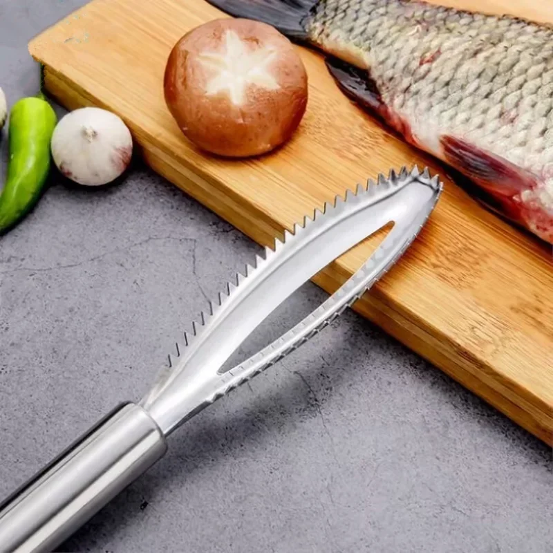 Fish Scales Scraper Stainles Fast cleaner Remove skin brush Cleaning Scraper Peeler bone scaler Tongs tweezers tool