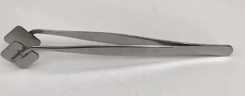 Square head elbow V-shaped head pointed round clamp tweezers glass tool thermoplastic glass