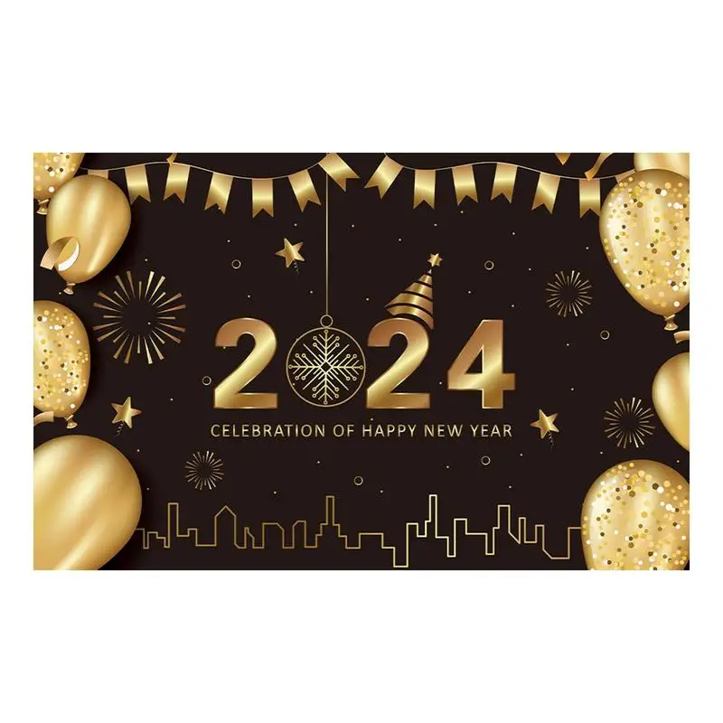 

Happy New Year Backdrop Photography Firework Champagne Carnival Party Background Bokeh Glass Champagne Background For Decoration