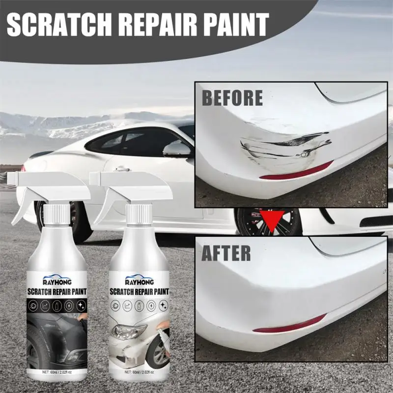 

Car Scratch Removal Spray Black & White Portable Car Polishing Spray Deep Scratch Repairing Wax Scratch Remover Polishing Paint