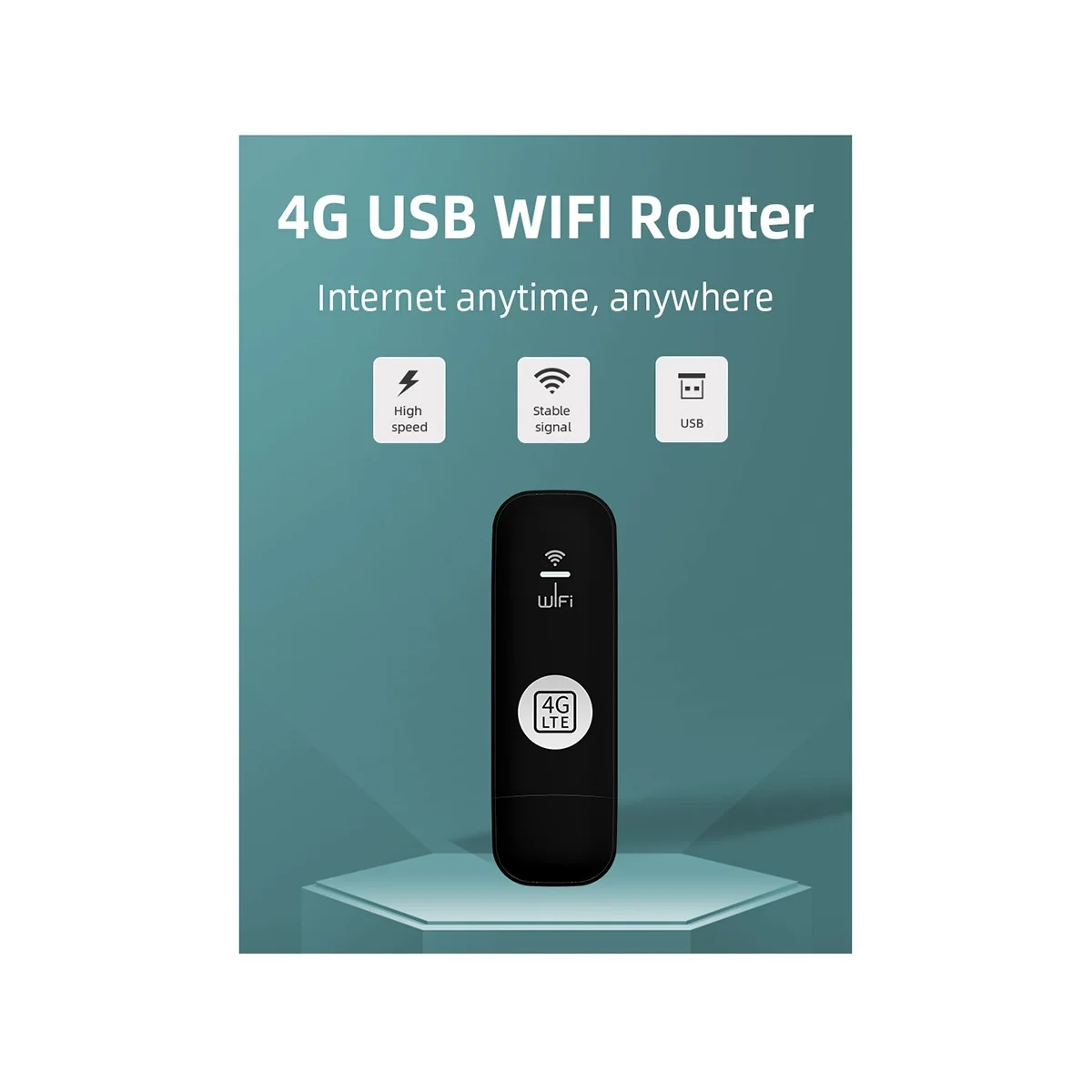 

4G USB WIFI Modem 150Mbps with SIM Card Slot 4G LTE Car Wireless WiFi Router USB Dongle Support B28 European Band White