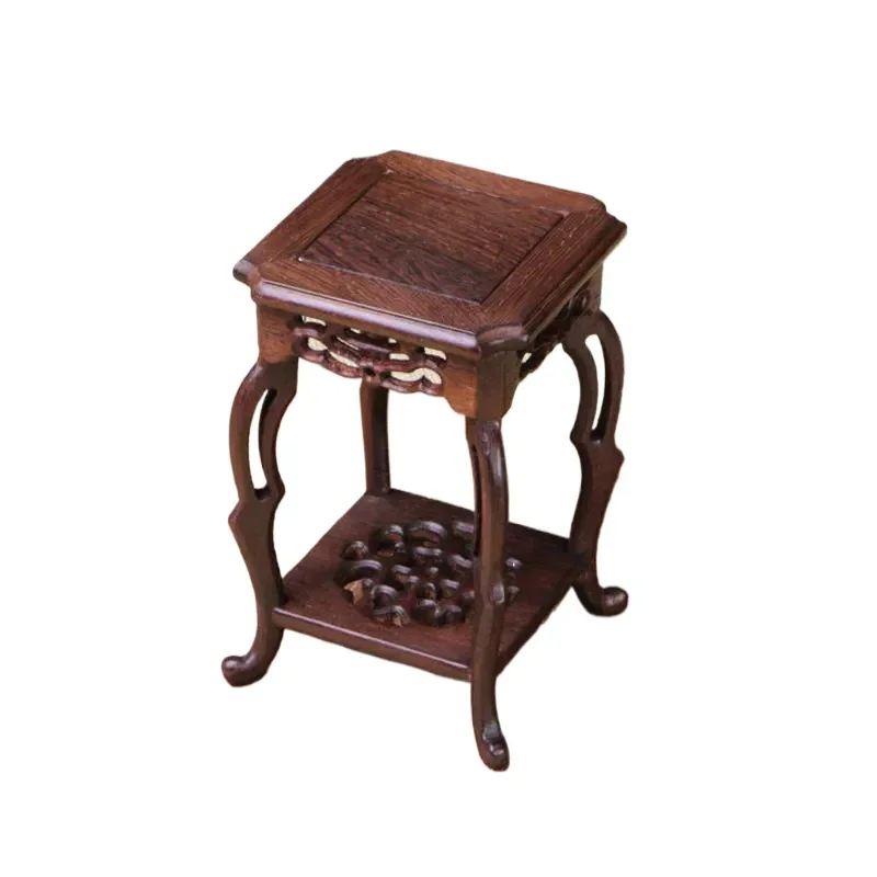 Vintage Wood Plant Stand Oriental Flower Pot Riser Vase Stool Aquarium Table Chinese-Inspired Furniture Holder Classic 6