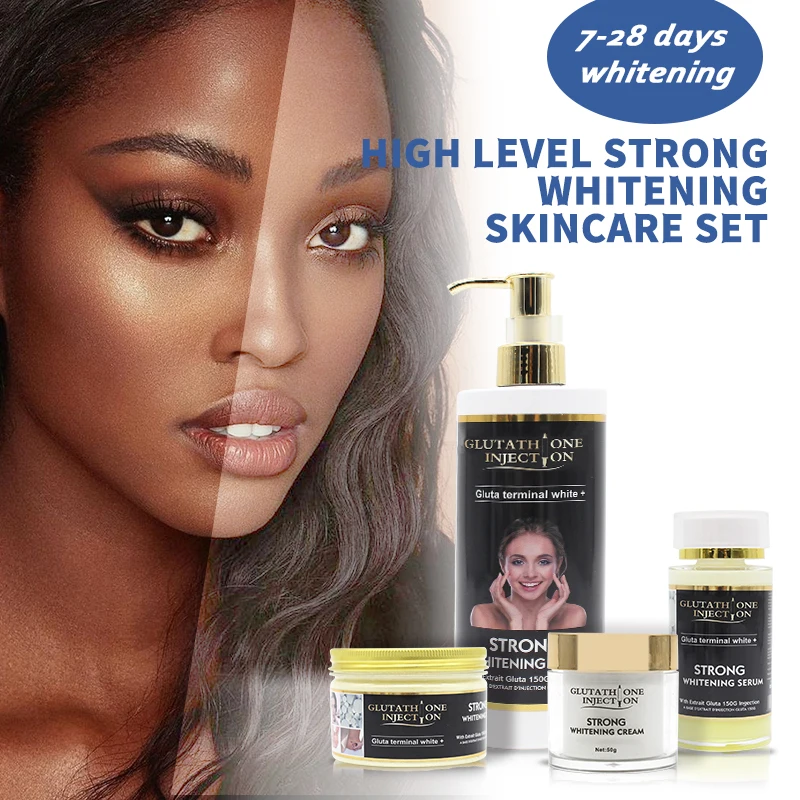 

GLUTA TERMINAL Skin Whitening Series with Glutathione for Black Skin Advanced Bleaching Spot Removal Glowing Skin Care Set
