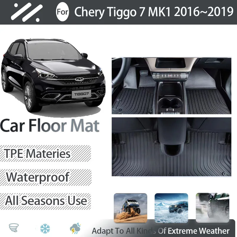 

Car Floor Mats Fits For Chery Tiggo 7 DR F35 Qoros Young MK1 2016~2019 Dirt-resistant Foot Carpets Floor Covers Auto Accessories