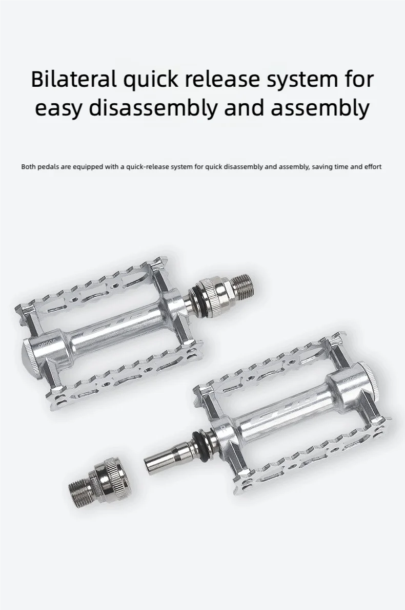 GUB QR006 Retro Quick Release faltbares Mountainbike-Fahrradpedal aus Aluminiumlegierung mit rutschfesten Dreifachlagern – Detail 4