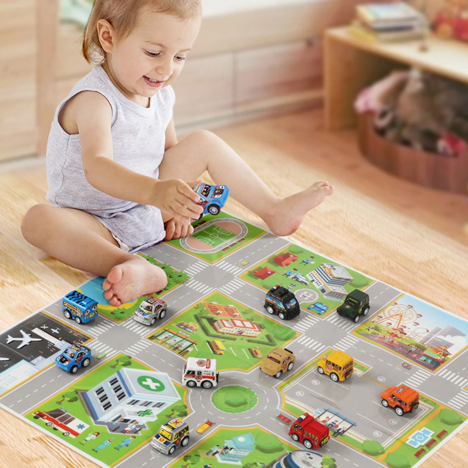 24pcs/set Christmas Countdown Calendar Toy Kids Car Toy Set Christmas Advent Calendar Decompression Vent For Adults Child