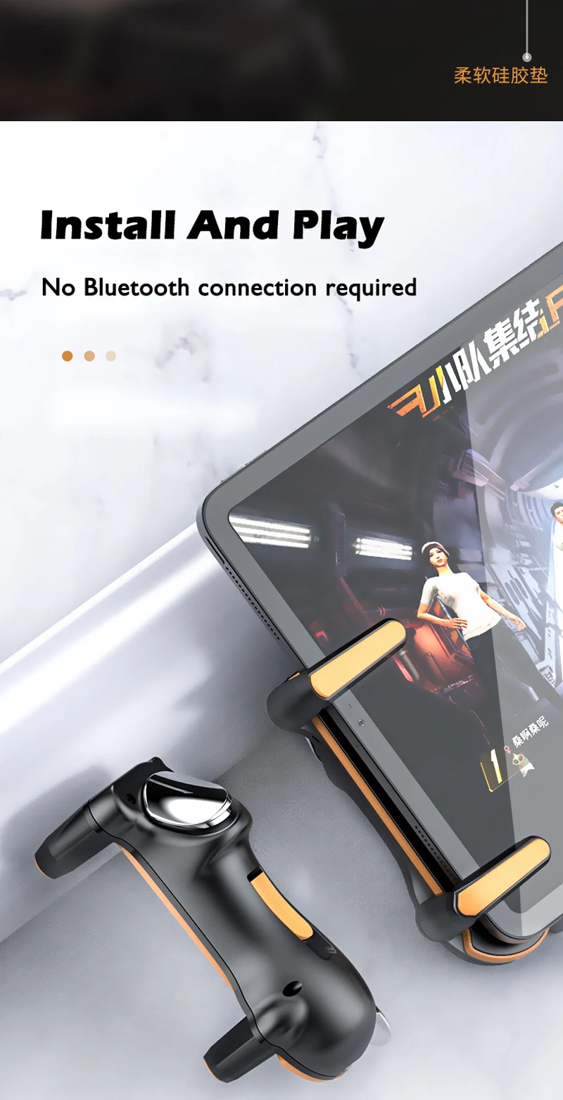 IPad Six Finger PUBG Controller Capacitance Adjustable Mobile Game Trigger L1R1 Button Gamepad Joystick Grip Tablet Accessories