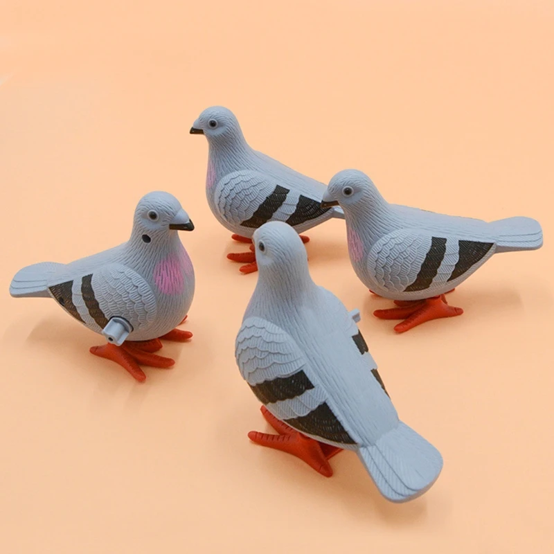 Baby Prechool Learning Crafts Kids Gifts Pigeon Design Wind-up Toy Chicken Shaped