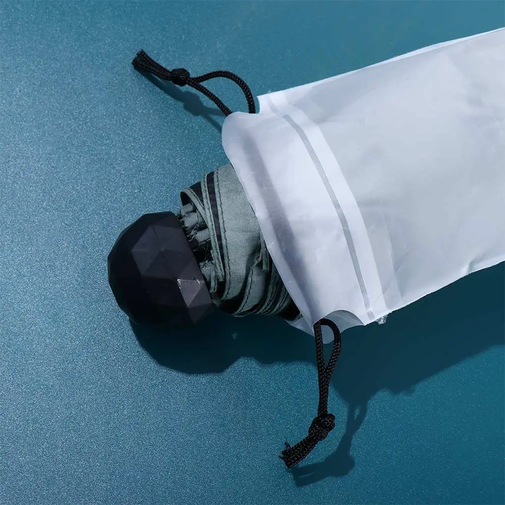 Matte Translucent Plastic Bag Umbrella Storage Bag Reusable Portable Umbrella Drawstring Storage Cover Home Organizer