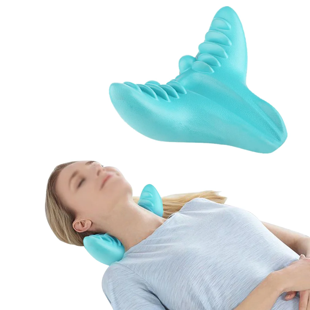 Portable Neck Massage Pillow Cushion Neck Shoulder Repair Massage Stretcher Relaxer Cervical Spine Traction Device Dropship