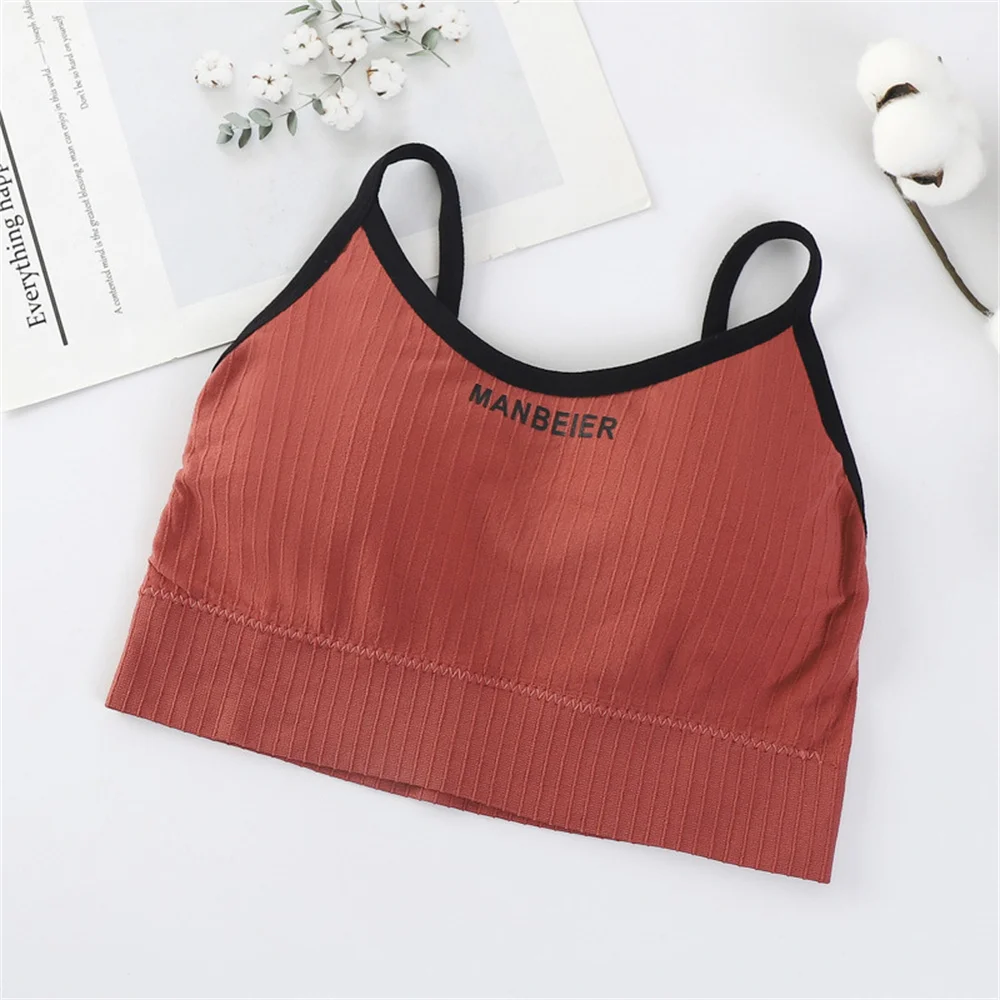 Teenager Multiple Colour Positive Seamless Bra Adjustable Straps Sports Bra Seamless Youth Fitness Wireless Fashionable