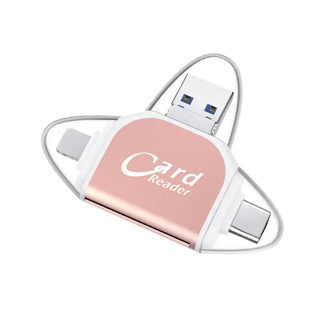 2 In 1 SD Card Reader Micro TF Adapter To View Camera Photos And Videos For Windows Mac IPhone Android memory card reader