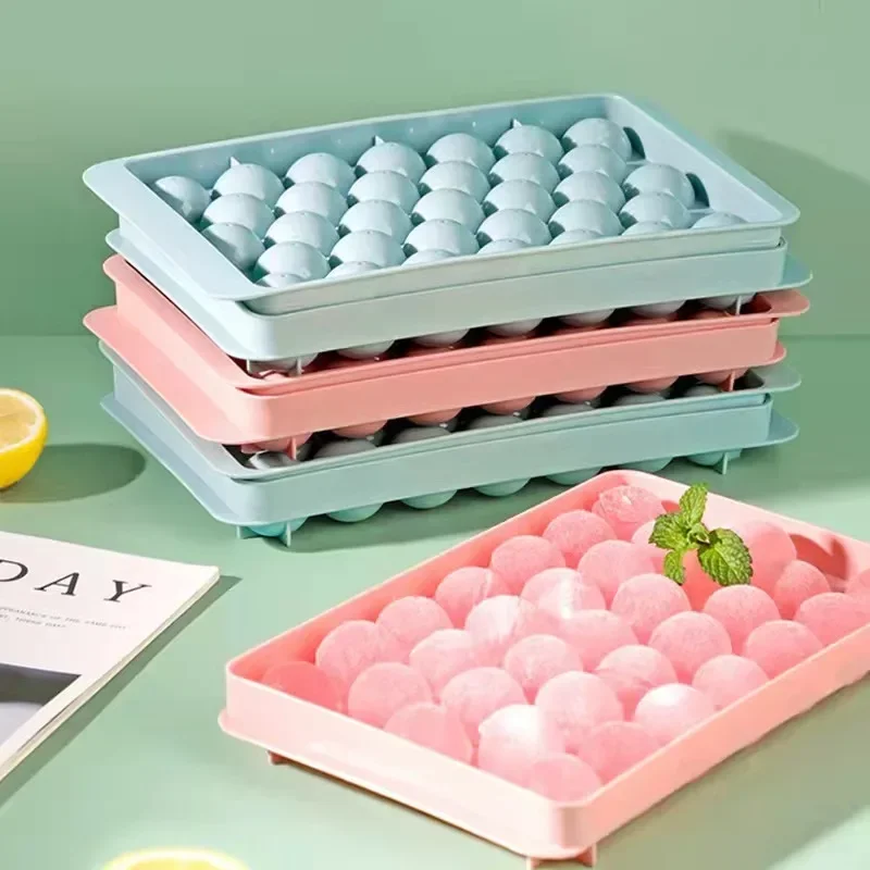 

Refrigerator Ice Cube Tray, Ice Ball Forming Machine, Mini Round, Ice Cube Mold Cocktail Silicon Popsicle Mould