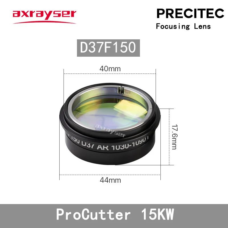 Precitec 거치대 프로커터 포함 초점 렌즈, 라이트커터, HPSSL D30 D37 F100/150/200 AR 1030-1090 파이버 레이저 커팅 헤드 부품