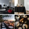 Black Rectangular Tablecloth - 54 x 108 inches - Disposable Tablecloths for Meals, Parties and other Occasions 6