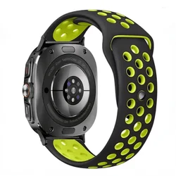 Breathable Soft Silicone Sports Watch Strap - Ultra 47mm (Black yellow)