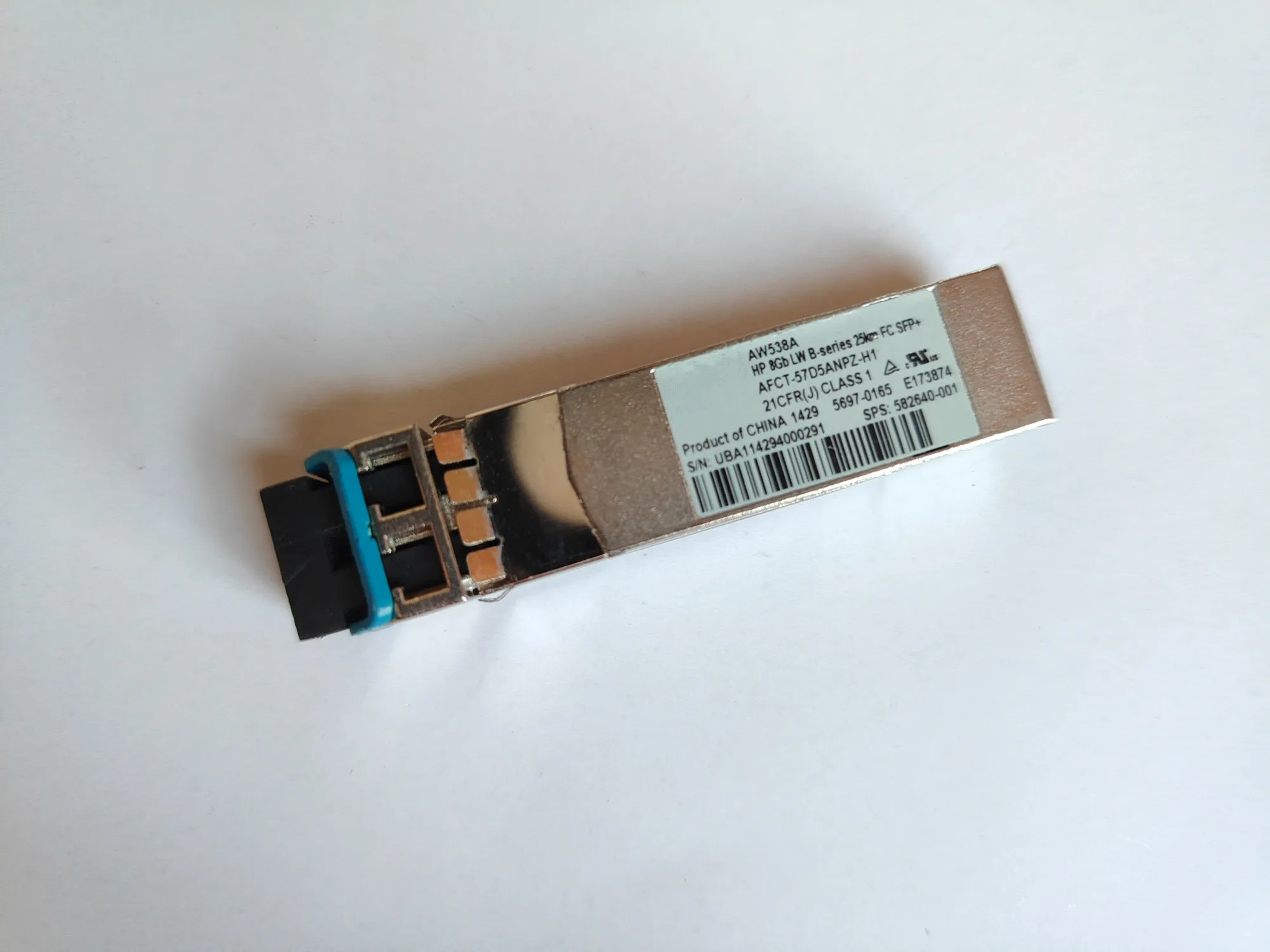 AW538A 8G 25KM LW FC SFP+ 5697-0165 582640-001 E173874 Single Mode Optical Transceiver
